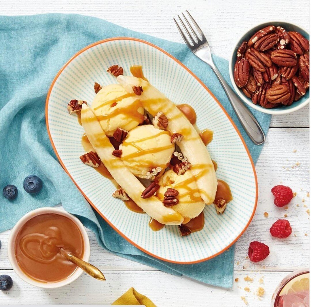 Happy National Banana Split Day! Check out these amazing banana splits!⠀
⠀
#dessert #bananas #delicious #Food ⠀
(Photo credit: @aldi_ireland)
